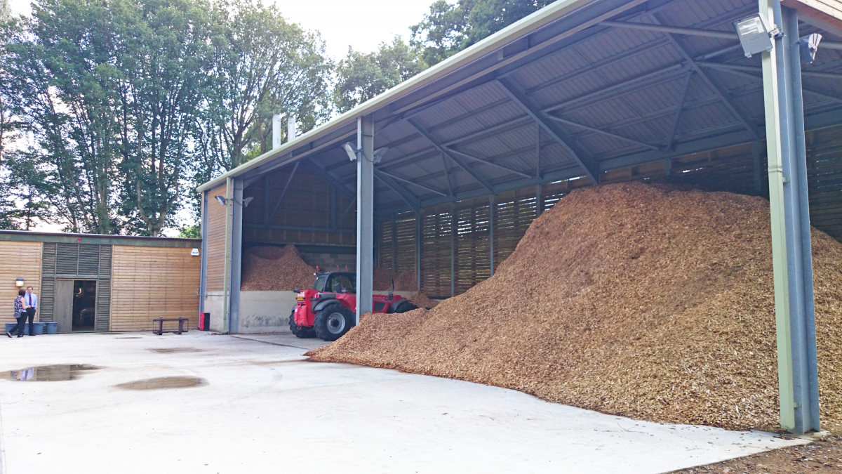 Highfield & Brookham external biomass wood fuel storage