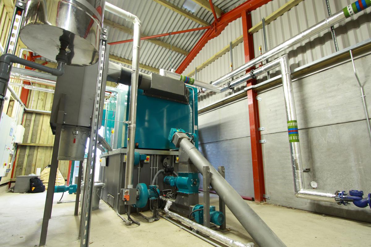 Waterperry Garden - Biomass boiler plant room and Endress