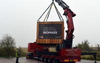 Biomass Heat Pods being delivered to site