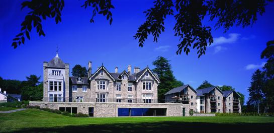 Merlewood has a historic building plus new build cottages and flats with a pool